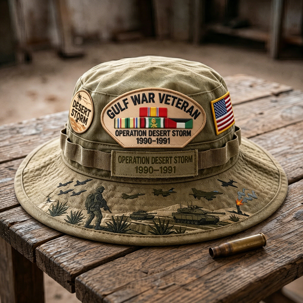 StormHonor – Sombrero Boonie de Homenaje a Veteranos de la Guerra del Golfo