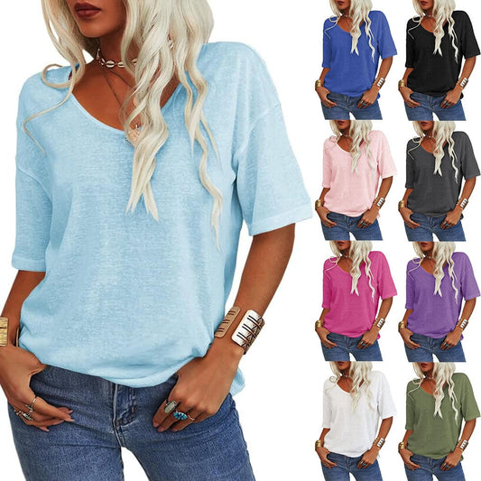 VivaVee – Damen-T-Shirt mit V-Ausschnitt für mühelosen Stil