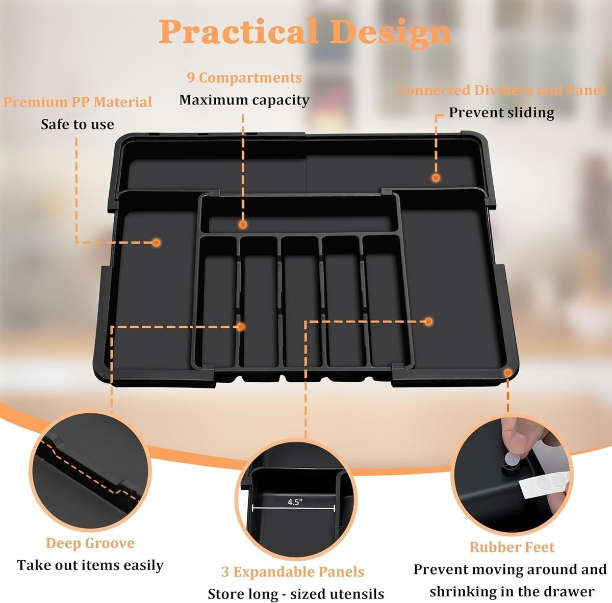 DrawerMax – Bandeja organizadora ajustable