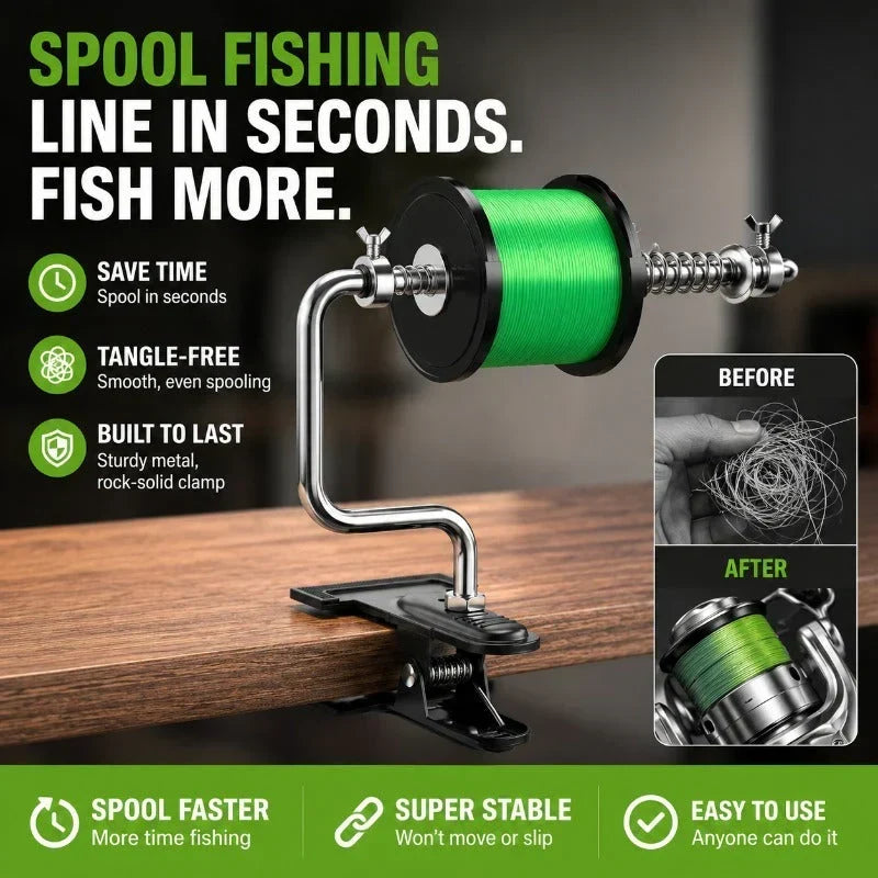 SpoolPro – Herramienta para Bobinar Hilo de Pesca