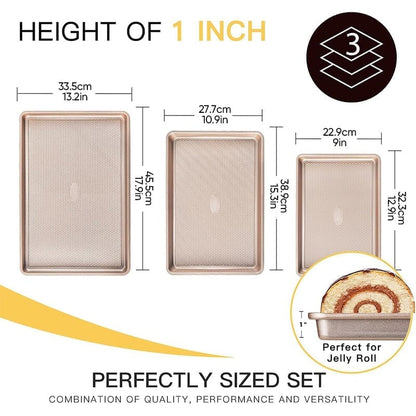 BakePro – Backblech-Set mit Diamantstruktur