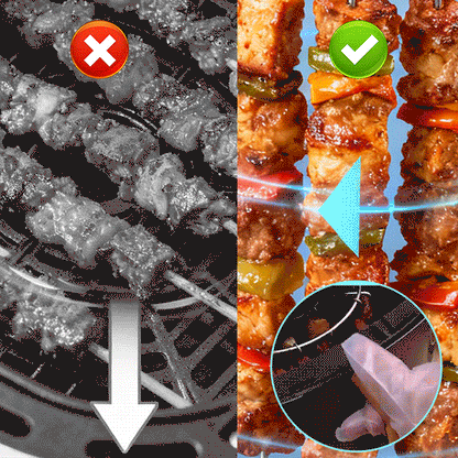 BBQStack Elite – Heißluftfritteusen-Spießständer