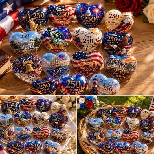 PatriotHearts – Colección de Adornos en Forma de Corazón por el 250 Aniversario de América