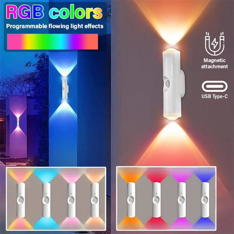 AquaGlow – Luz ambiental LED inteligente recargable con sensor de movimiento