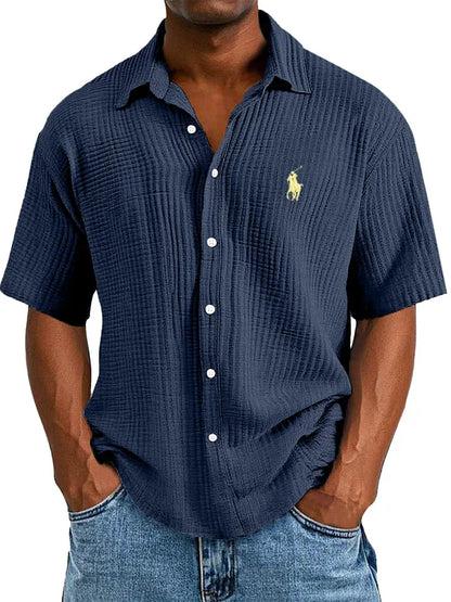 UrbanLoom – Camisa de manga corta con textura y corte relajado