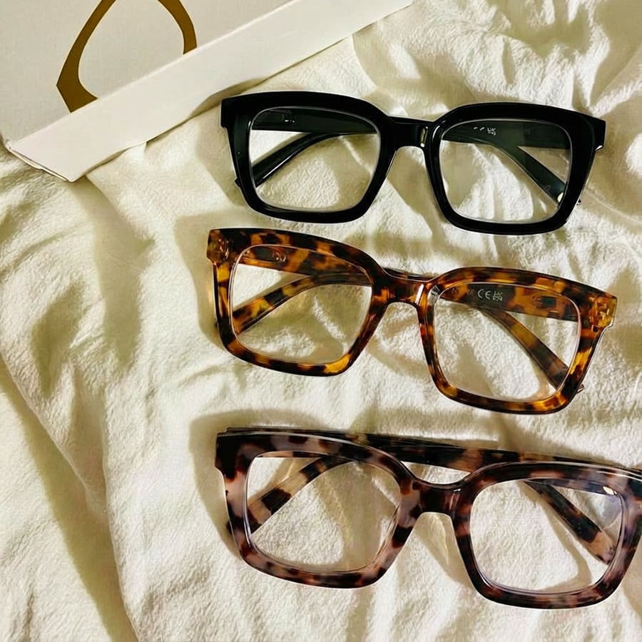 LuxeFocus – Gafas de lectura cuadradas con filtro de luz azul