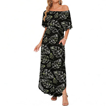 GraceLoom – Vestido Fluido de Hombros