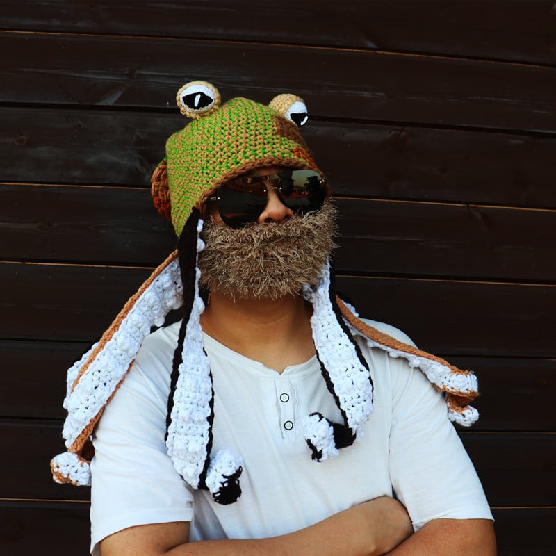 TentacleHue – Gorro de punto de pulpo con bloques de color