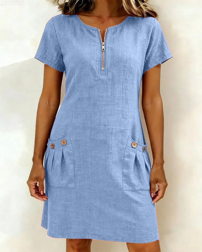 UrbanBreeze Zip – Alltags-Kleid aus der Cotton-Line