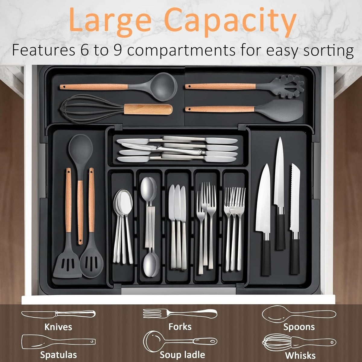 DrawerMax – Bandeja organizadora ajustable
