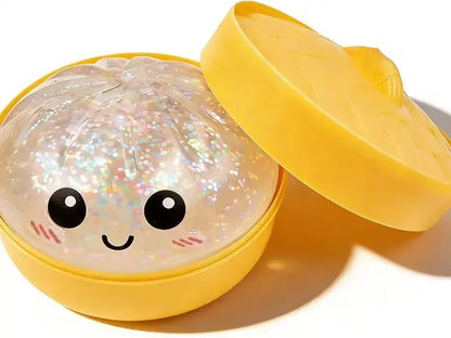 SquishJoy – Juguete Blando Súper Raro de Arcoíris con Forma de Dumpling Sonriente