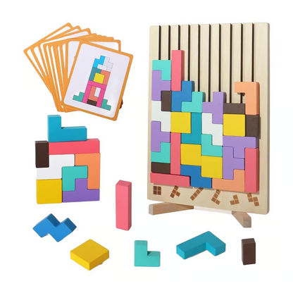 TetraMind – Montessori-Holzpuzzle-Set