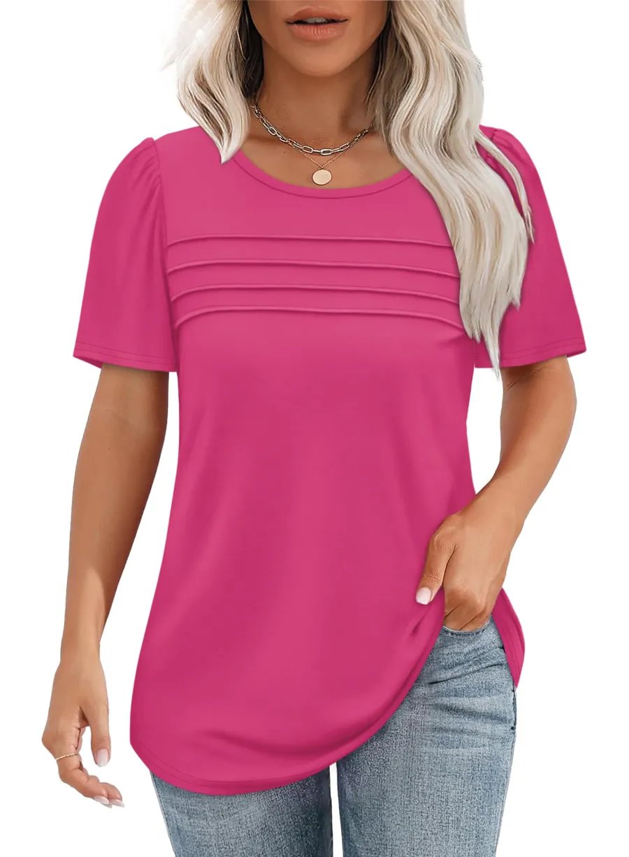 AirSilk – Camiseta de moda plisada ligera