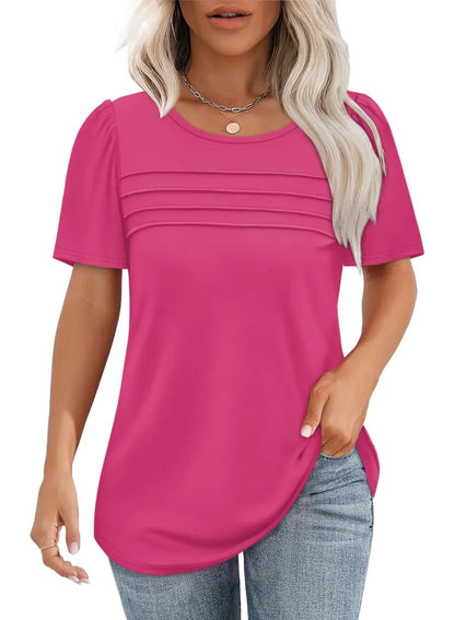 AirSilk – Camiseta de moda plisada ligera