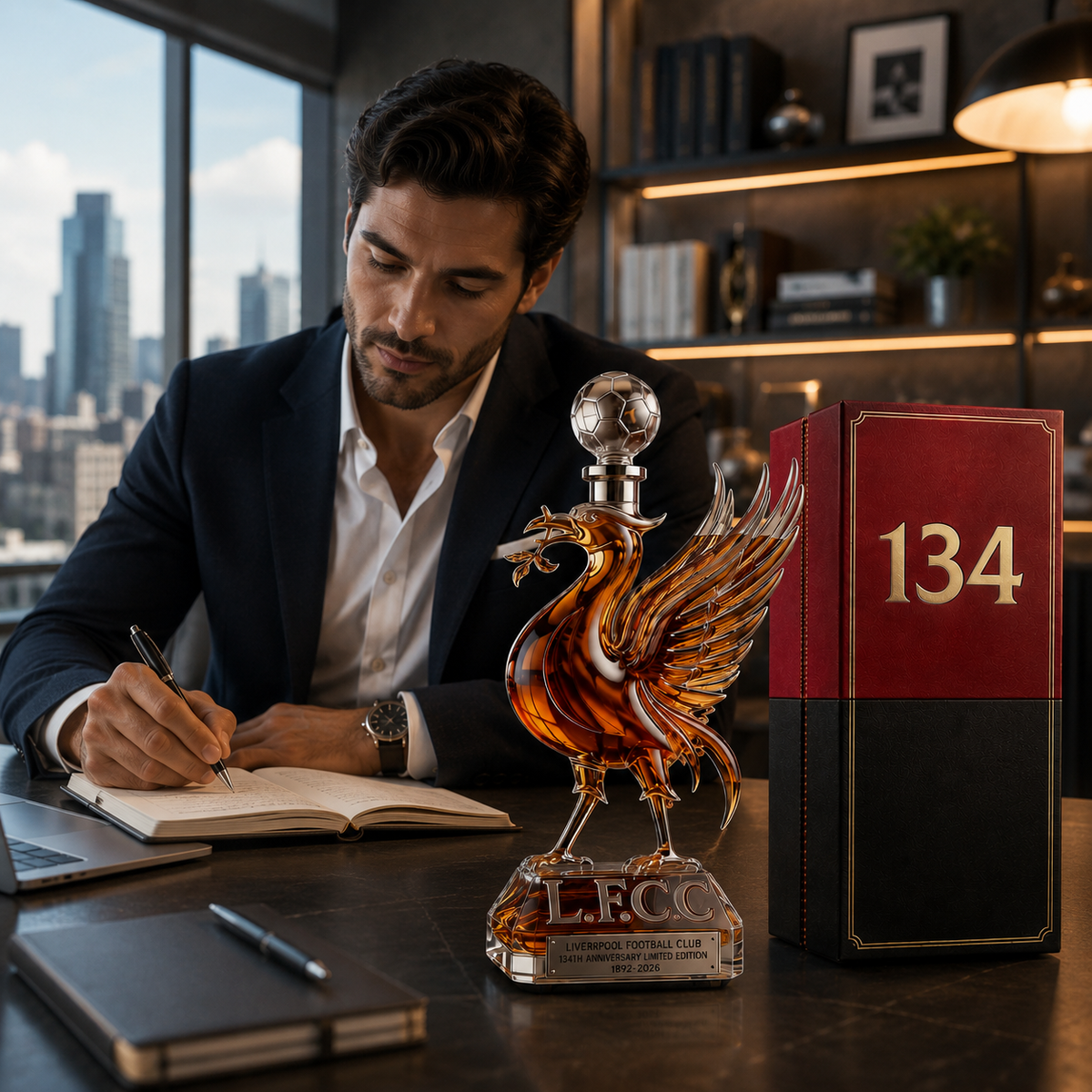 SpiritHonor – Decantador de whisky de cristal para aniversario