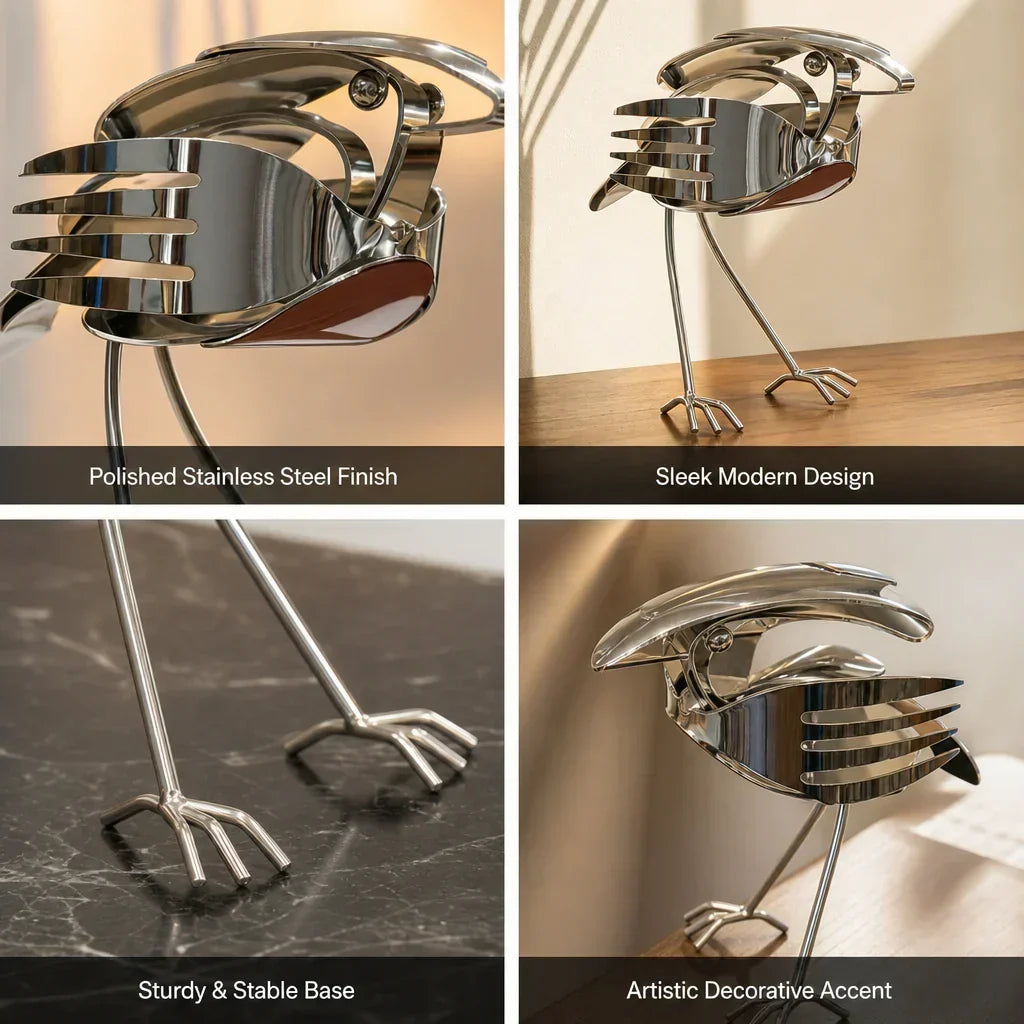 RobinForge – Escultura de petirrojo de metal reciclado hecha a mano