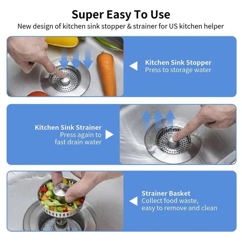 ClogFree - Colador y Tapón de Fregadero