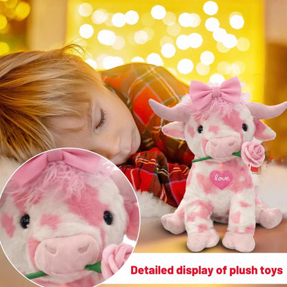 FluffyMoo – Niedliches rosa Plüschkuh-Kuscheltier