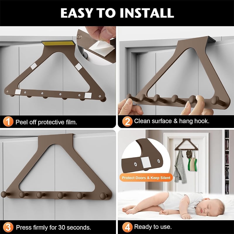 ClutterFree – Organizador colgante de puerta que ahorra espacio