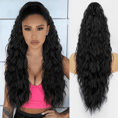 SilkiPony – Extensión de Cola de Caballo de Cabello Natural