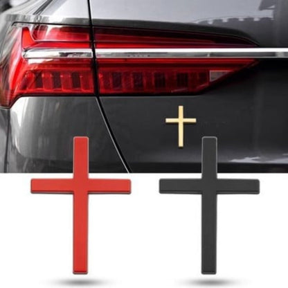 FaithRide – 3D-Metall-Kreuz-Autoaufkleber