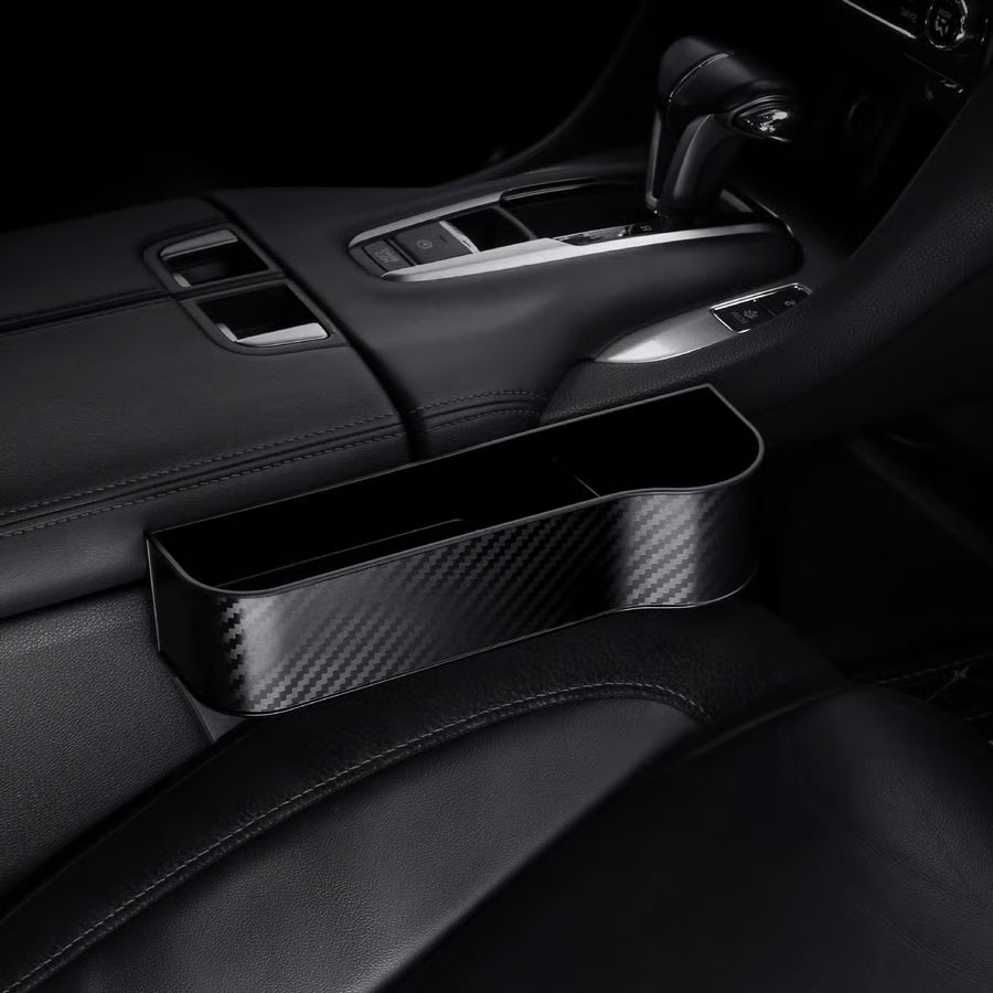 DriveMate – Organizador de Almacenamiento de Cuero Multiparte para Asiento de Coche