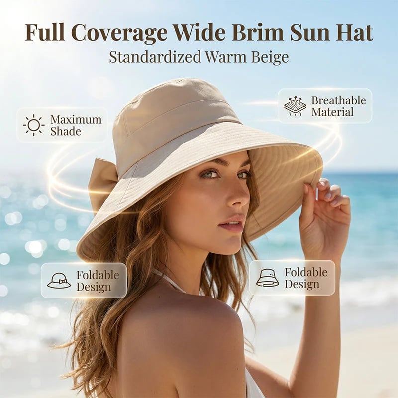 BowBreeze – Sombrero Elegante de Ala Ancha con Protección Solar