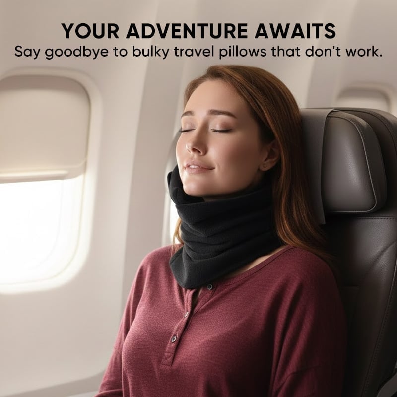 TravelEase – Ergonomisches Nackenkissen für schmerzfreie Reisen