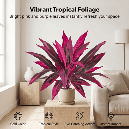 UrbanJungle – Juego de dúo de plantas tropicales artificiales