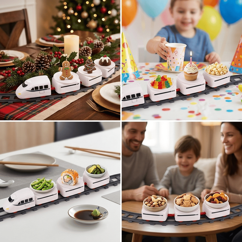 FunRail – Servierset mit rotierendem Essenszug