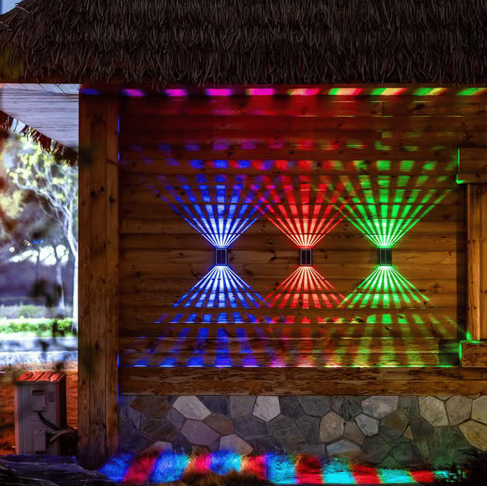 BrightRay – Solar-Wandleuchten für den Außenbereich, 4 LEDs