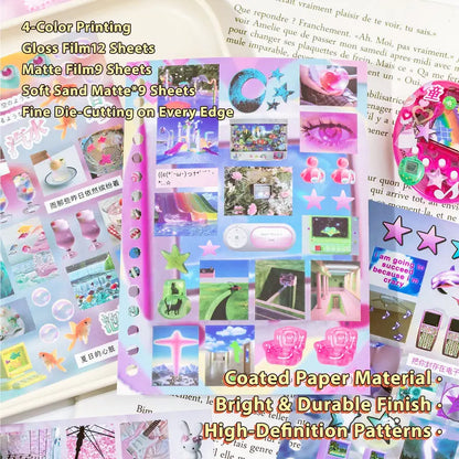 AuraDream – Surreales ästhetisches Sticker-Kunstbuch