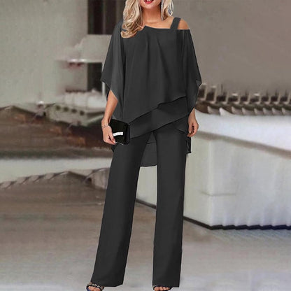 PureLuxe – Conjunto de gasa superpuesta para mujer