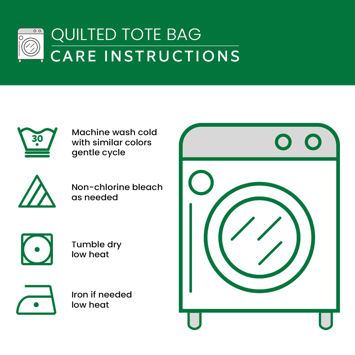 WaveTote – Bolso tipo tote de mezcla de algodón con patrón acolchado