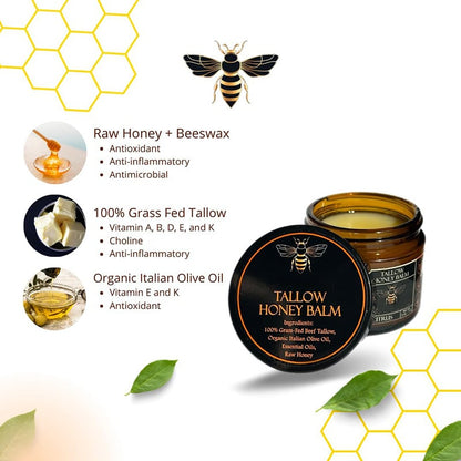 GlowTallow - Bálsamo Nutritivo Orgánico con Miel Cruda