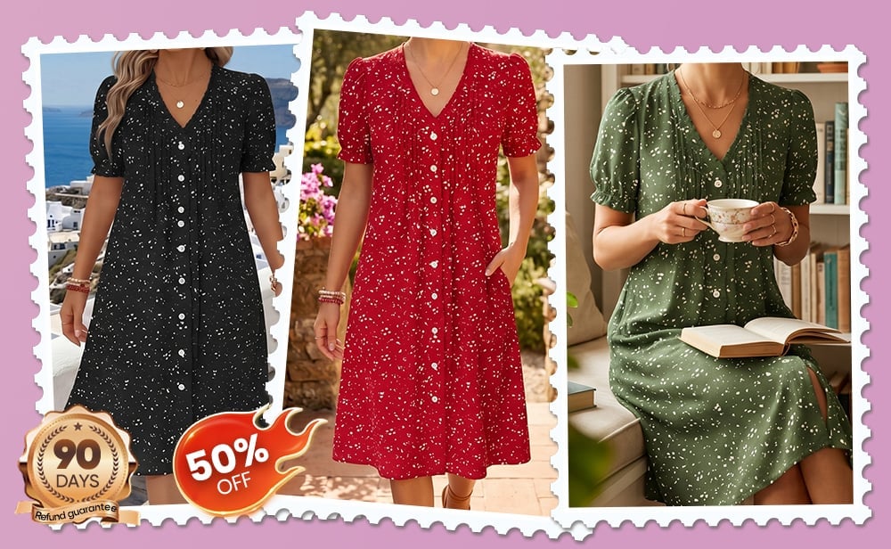 ElegantEase – Atmungsaktives Kleid mit Taschen
