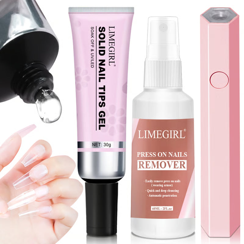 TitanHold – Kit de adhesivo UV sólido para uñas