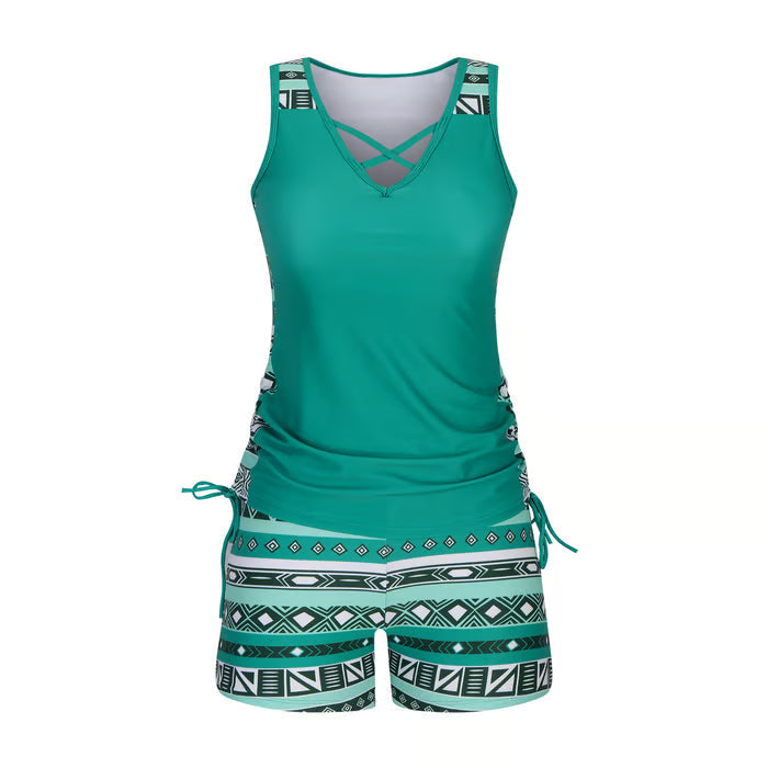 BreezeEase – Conjunto de Baño Tankini Bohemio