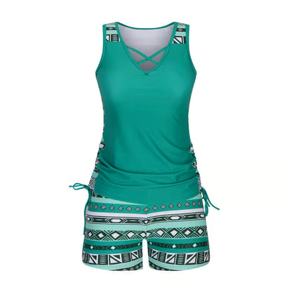 BreezeEase – Conjunto de Baño Tankini Bohemio