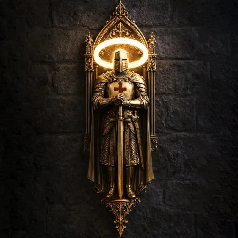KnightGlow – Lámpara de Pared Caballero Medieval