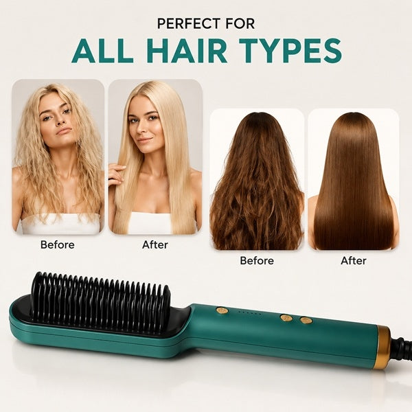 HairEase – Alisador de cabello de cerámica antiencrespamiento