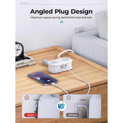 VoltPack – Regleta compacta de 4 tomas para viajes