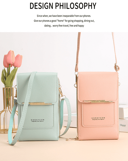 TouchCarry – Bolso tipo mensajero para mujer con pantalla táctil