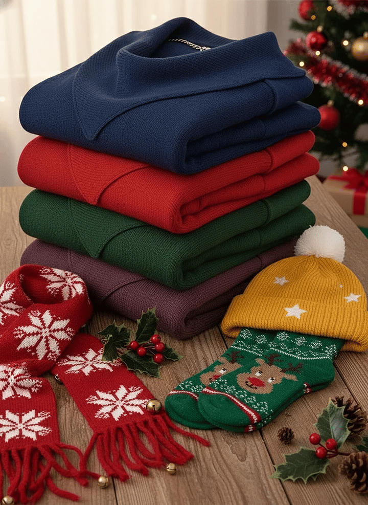AuraKnit – Dreieck-Ausschnitt-Pullover
