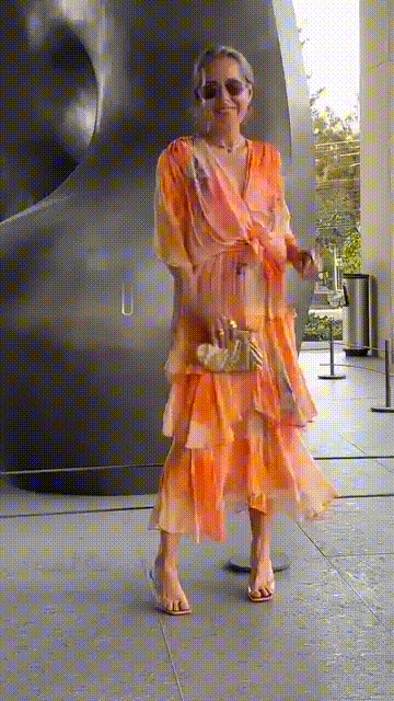 AuraFlow – Maxi-Kleid aus Aquarell-Chiffon