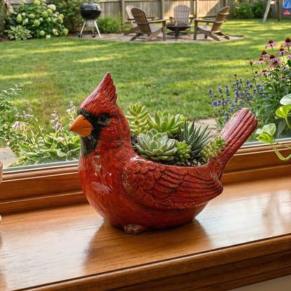 NatureNest – Macetero de Suculentas con Cardenal
