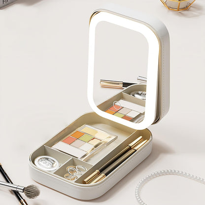 LuxeReflect – Espejo de Maquillaje Portátil para Viaje
