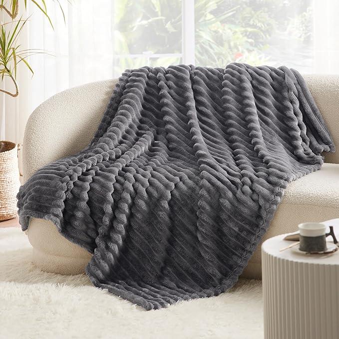 CozyStripe – Manta de rayas ultrasuave