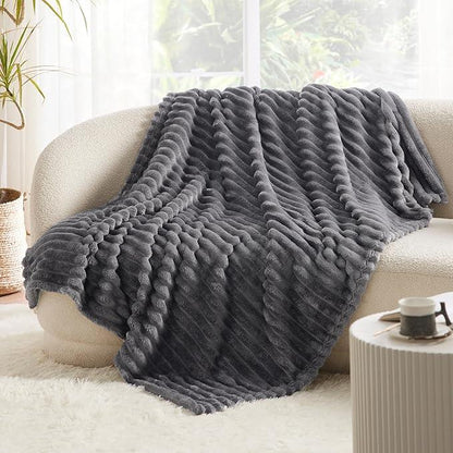 CozyStripe – Manta de rayas ultrasuave