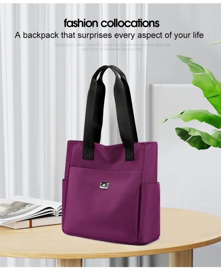 UrbanTote – Bolso de hombro de gran capacidad con múltiples bolsillos